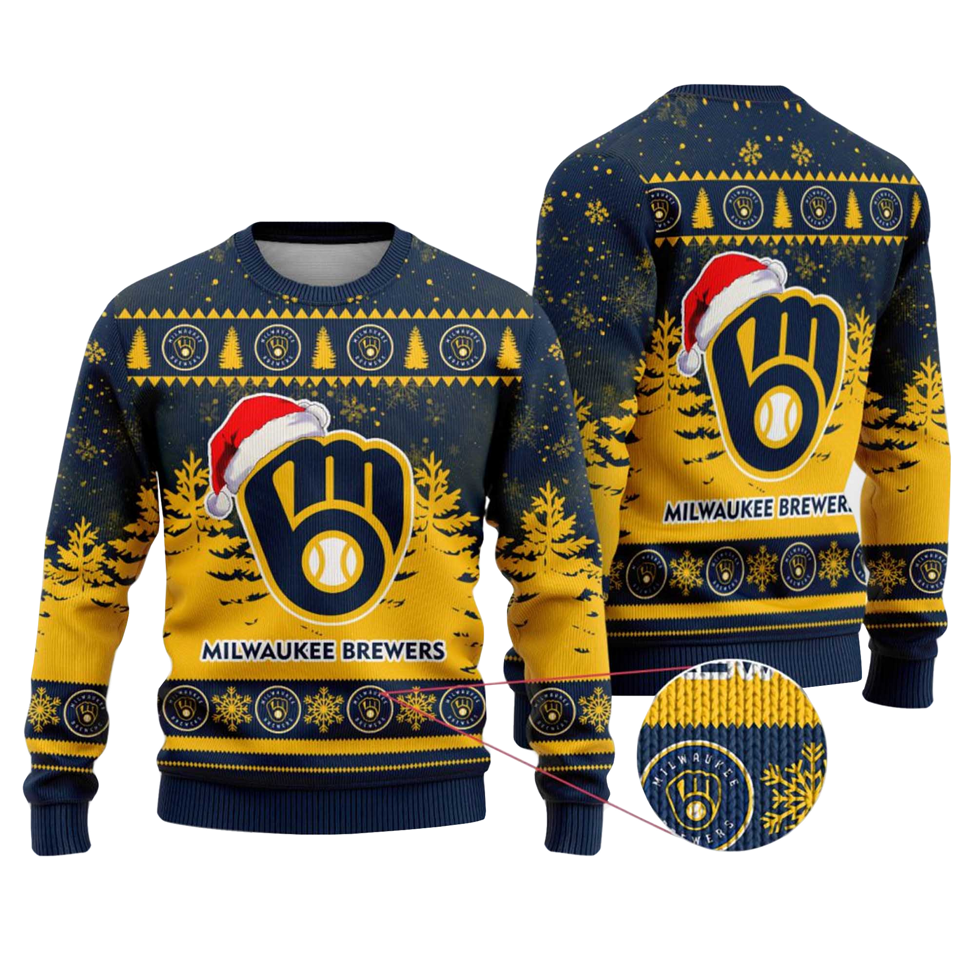 2025 Milwaukee Brewers Snowflakes Christmas Ugly Sweater – Moonbestprint