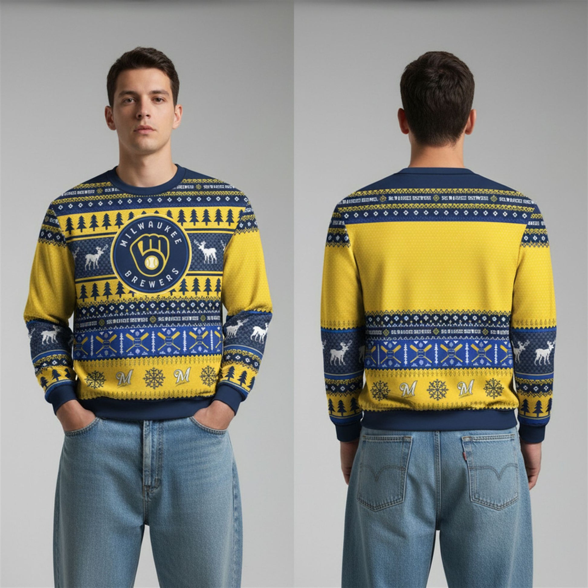 2026 Milwaukee Brewers Ugly Christmas Sweater - Moonbestprint