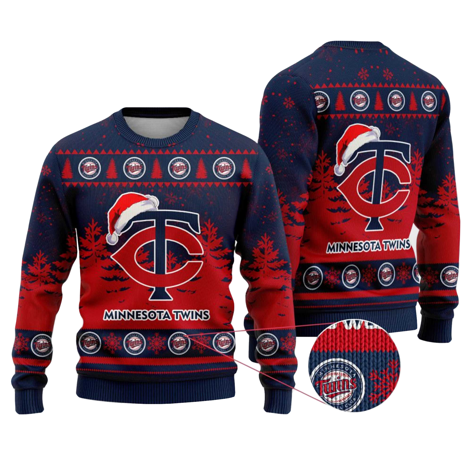 2025 Minnesota Twins Snowflakes Christmas Ugly Sweater – Moonbestprint