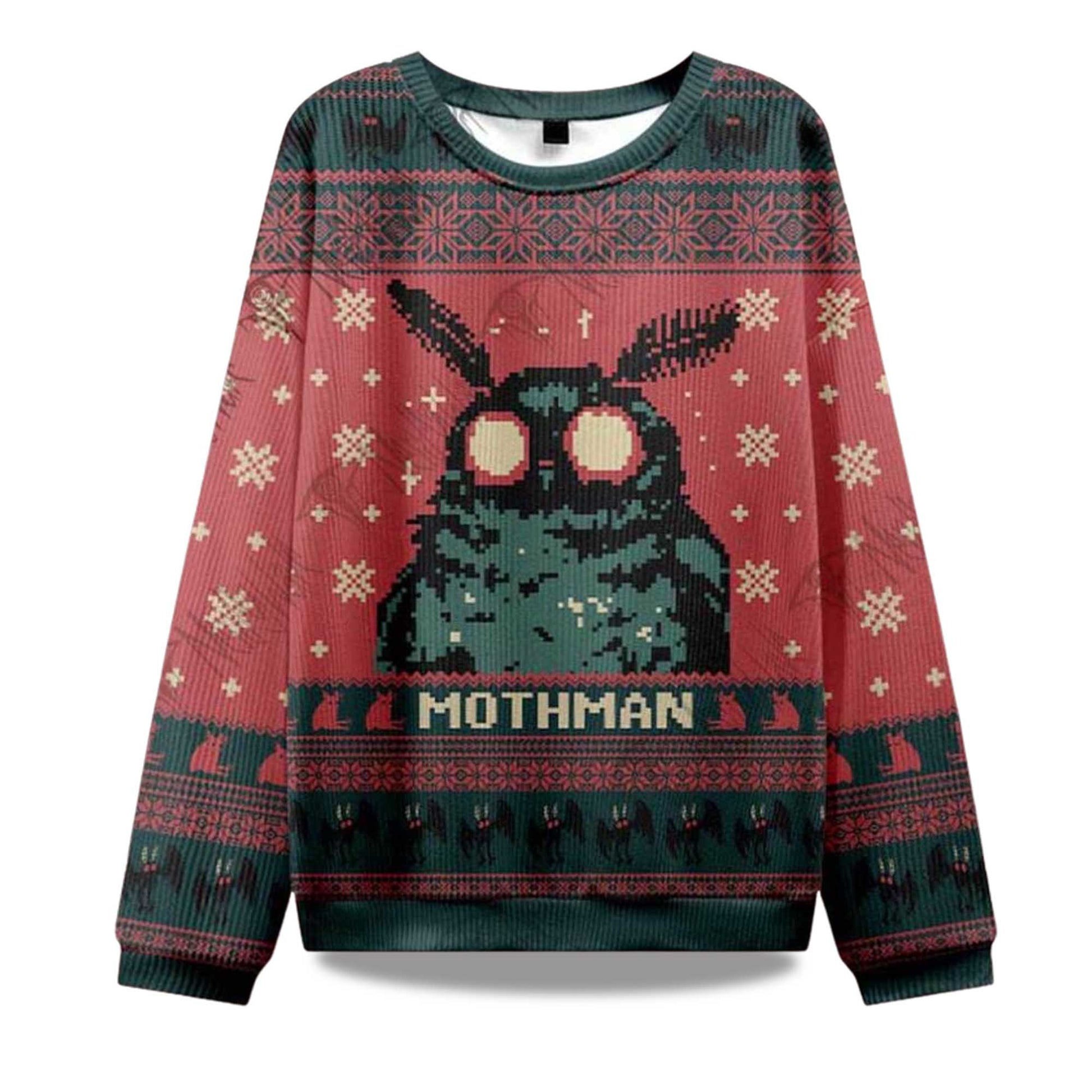 2026 Mothman Ugly Christmas Sweater Moonbestprint