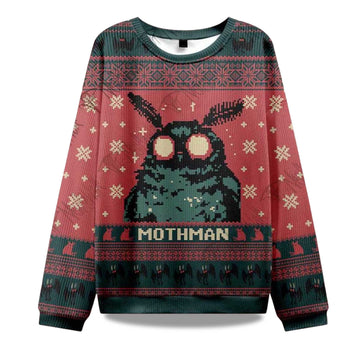 2026 Mothman Ugly Christmas Sweater Moonbestprint