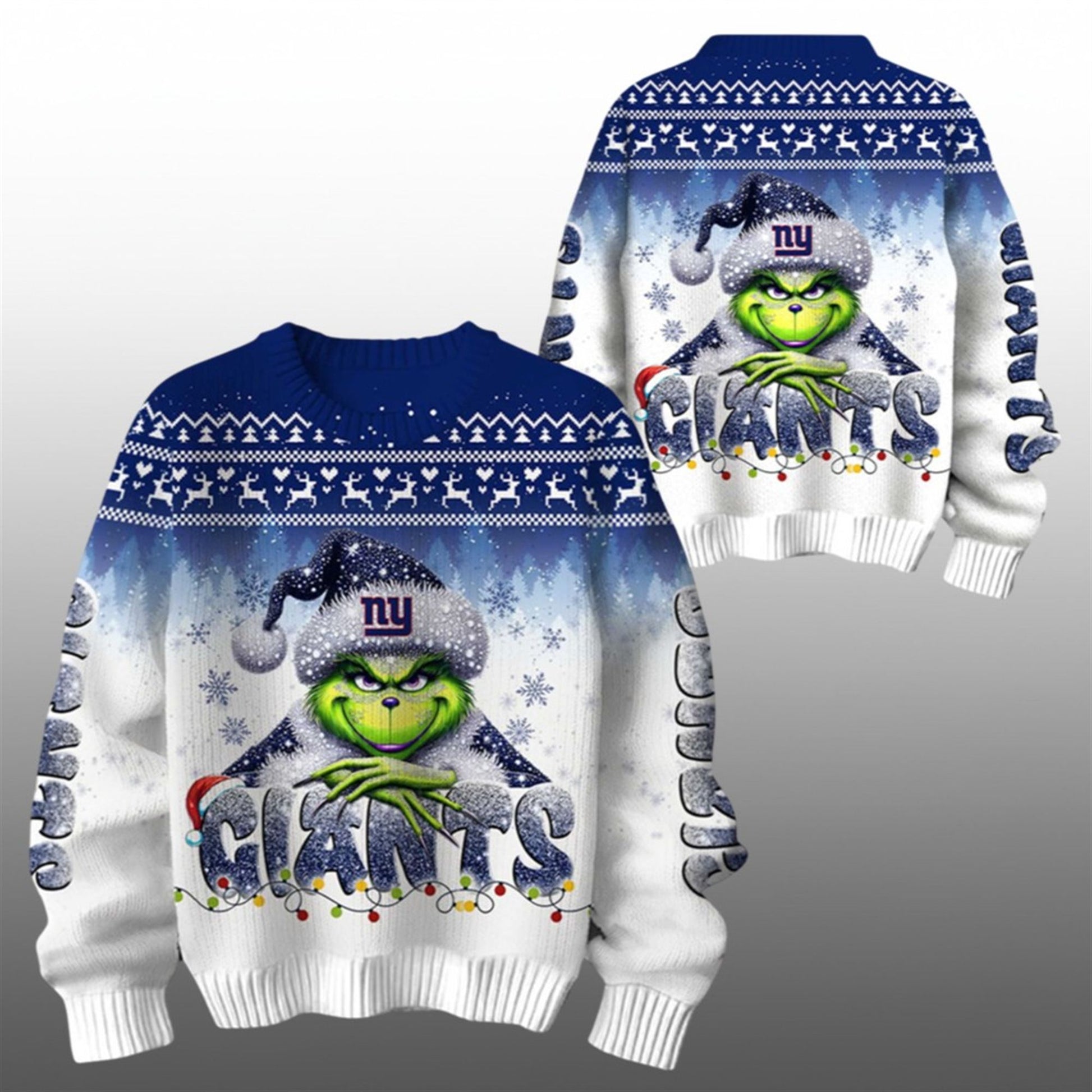 2026 NY Giants Grnch Season Christmas Ugly Sweater - Moonbestprint