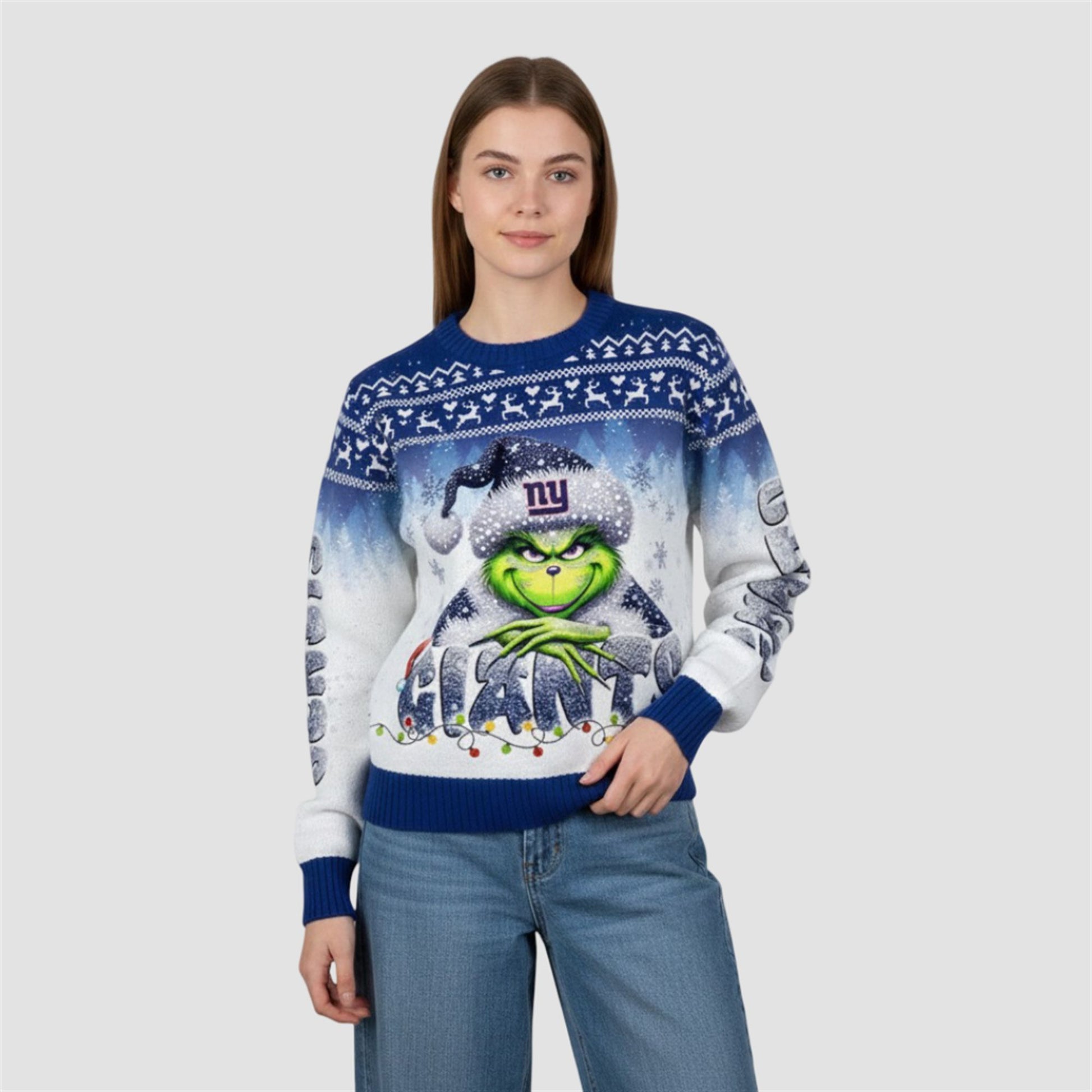 2026 NY Giants Grnch Season Christmas Ugly Sweater - Moonbestprint
