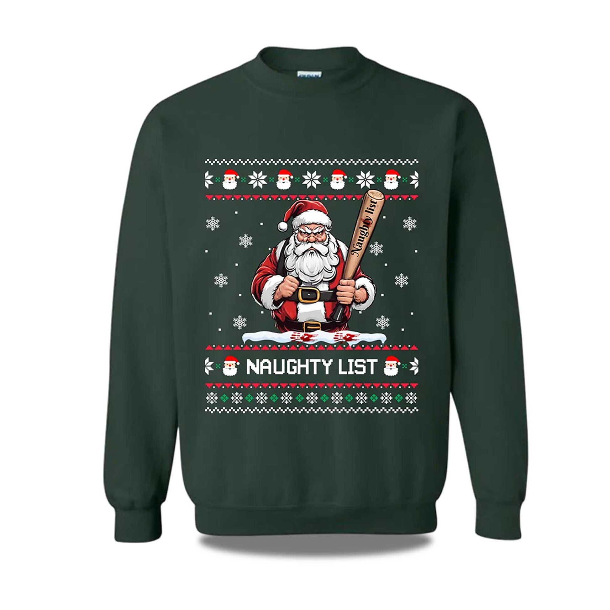 2026 Naughty List Santa Ugly Christmas Sweater Moonbestprint
