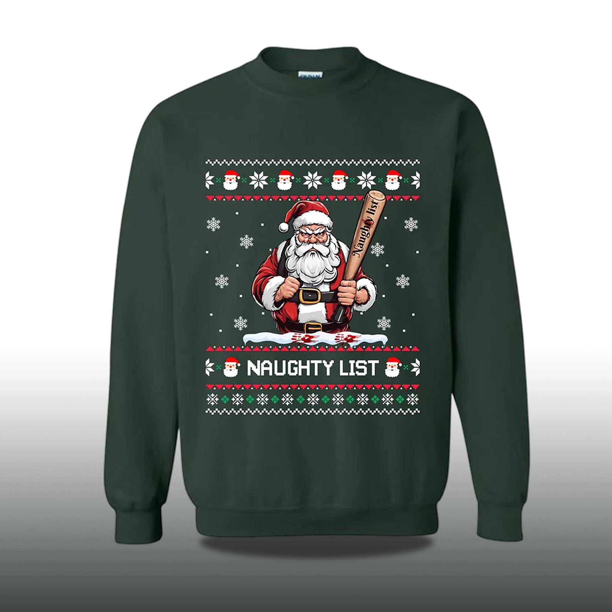 2026 Naughty List Santa Ugly Christmas Sweater Moonbestprint