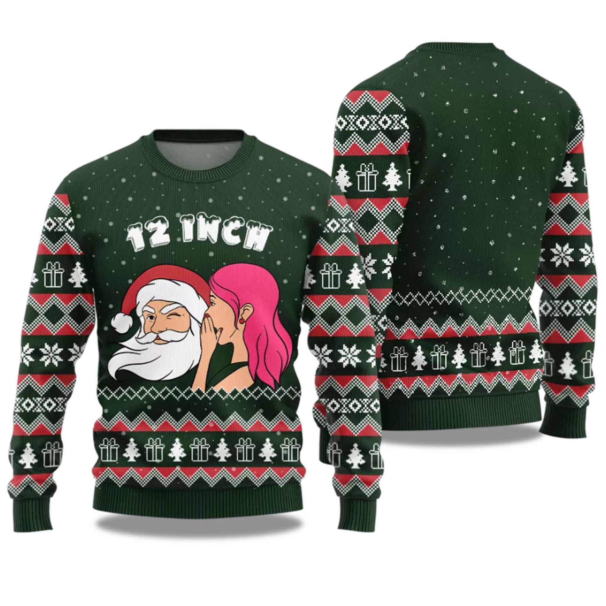 2026 Naughty Santa 12 Inch Surprise Ugly Christmas Sweater Moonbestprint