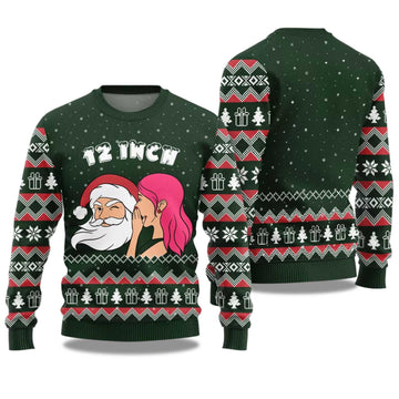 2026 Naughty Santa 12 Inch Surprise Ugly Christmas Sweater Moonbestprint