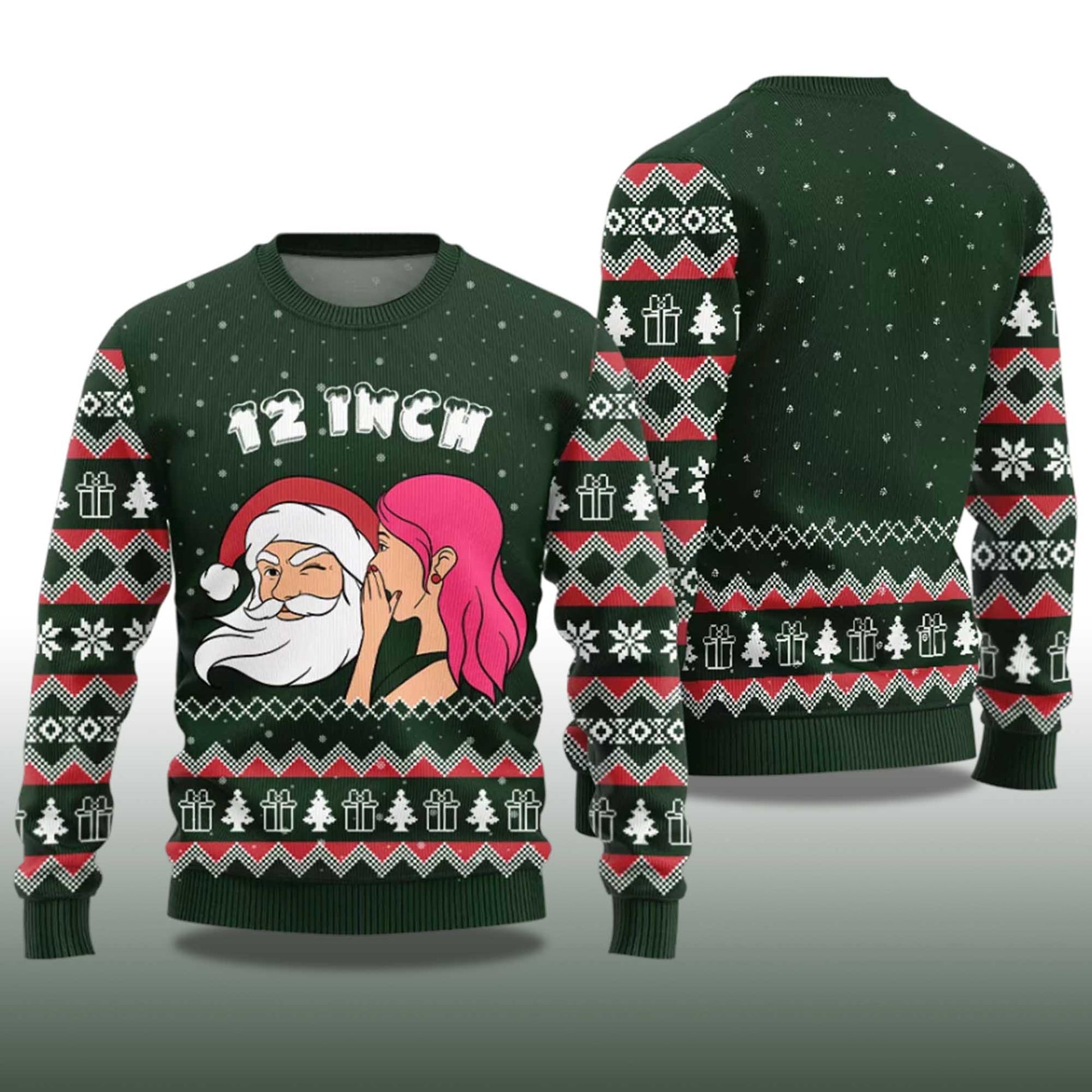 2026 Naughty Santa 12 Inch Surprise Ugly Christmas Sweater Moonbestprint