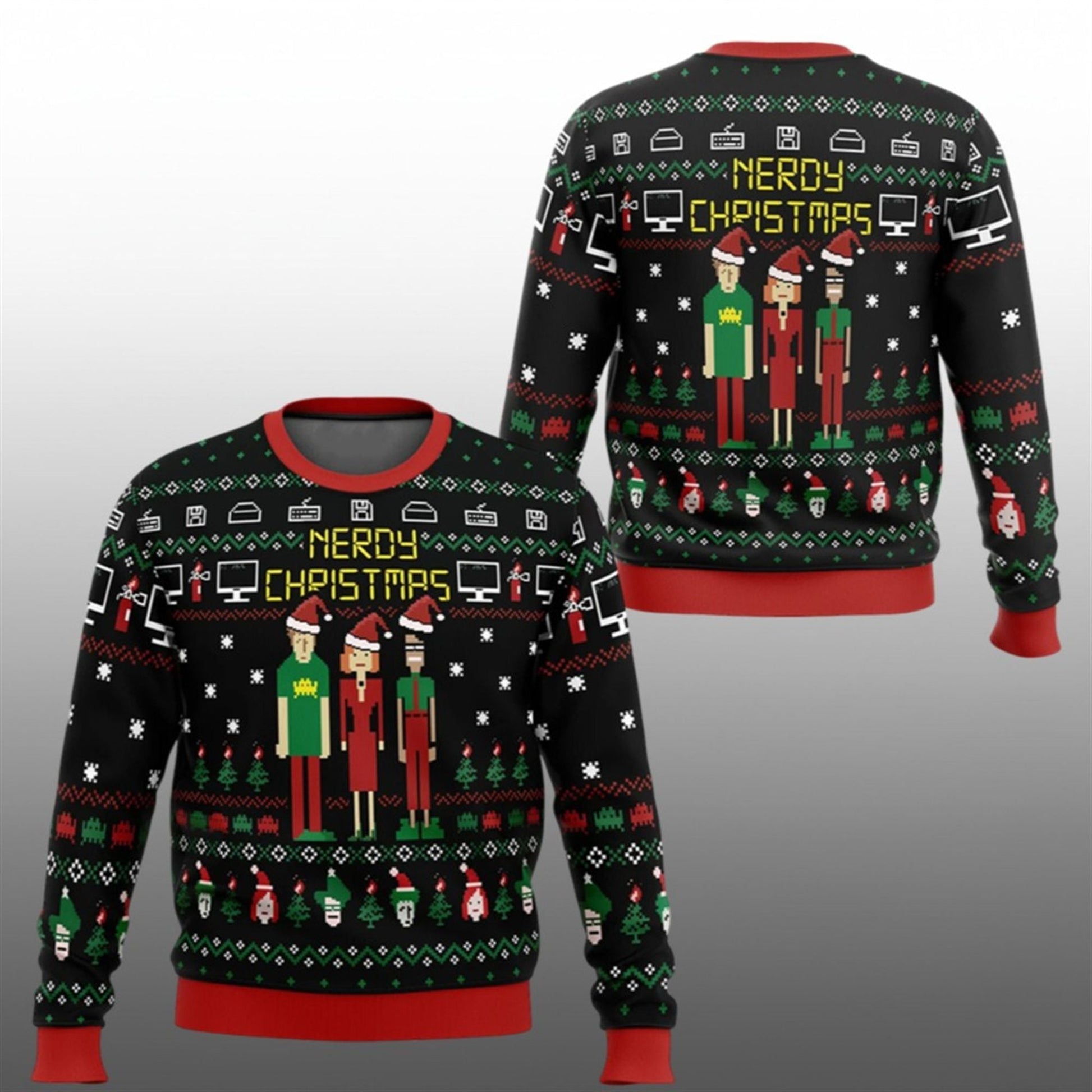2026 Nerdy Christmas The IT Crowd Ugly Christmas Sweater - Moonbestprint