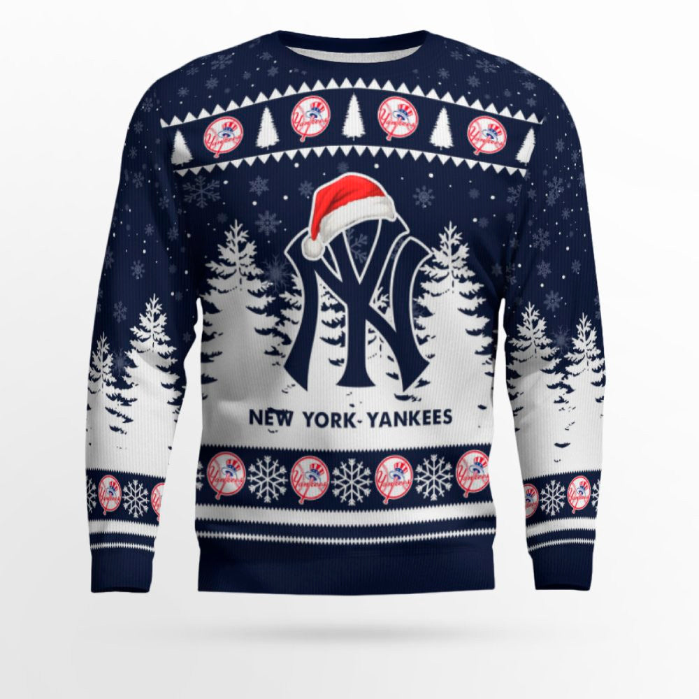 2025 New York Yankees Snowflakes Christmas Ugly Sweater – Moonbestprint