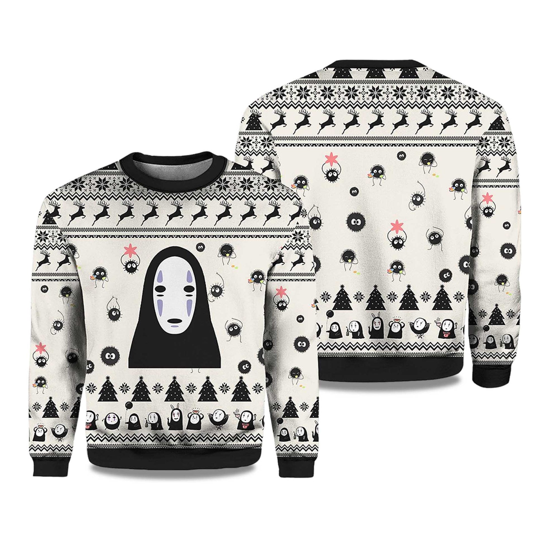 2026 No Face White Ugly Christmas Sweater Moonbestprint