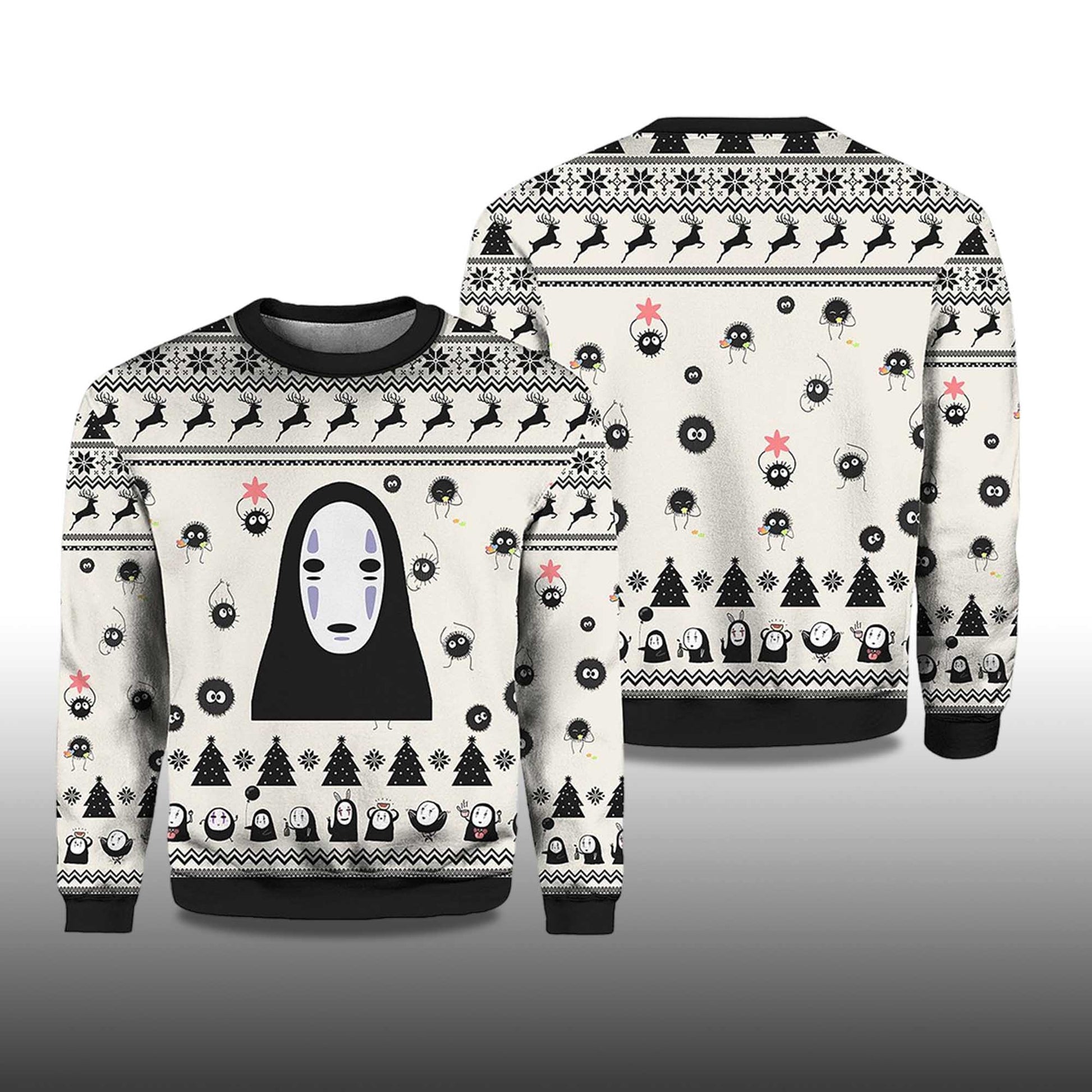 2026 No Face White Ugly Christmas Sweater Moonbestprint