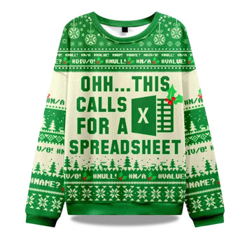 2026 Ohh This Calls For A Spreadsheet Christmas Ugly Sweater Moonbestprint