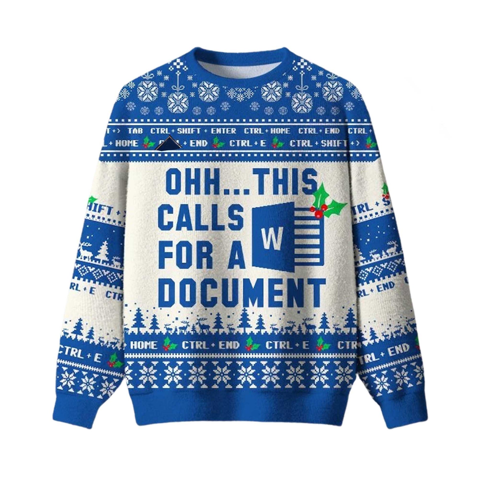 2026 Ohh This Calls For A Spreadsheet Christmas Ugly Sweater Moonbestprint
