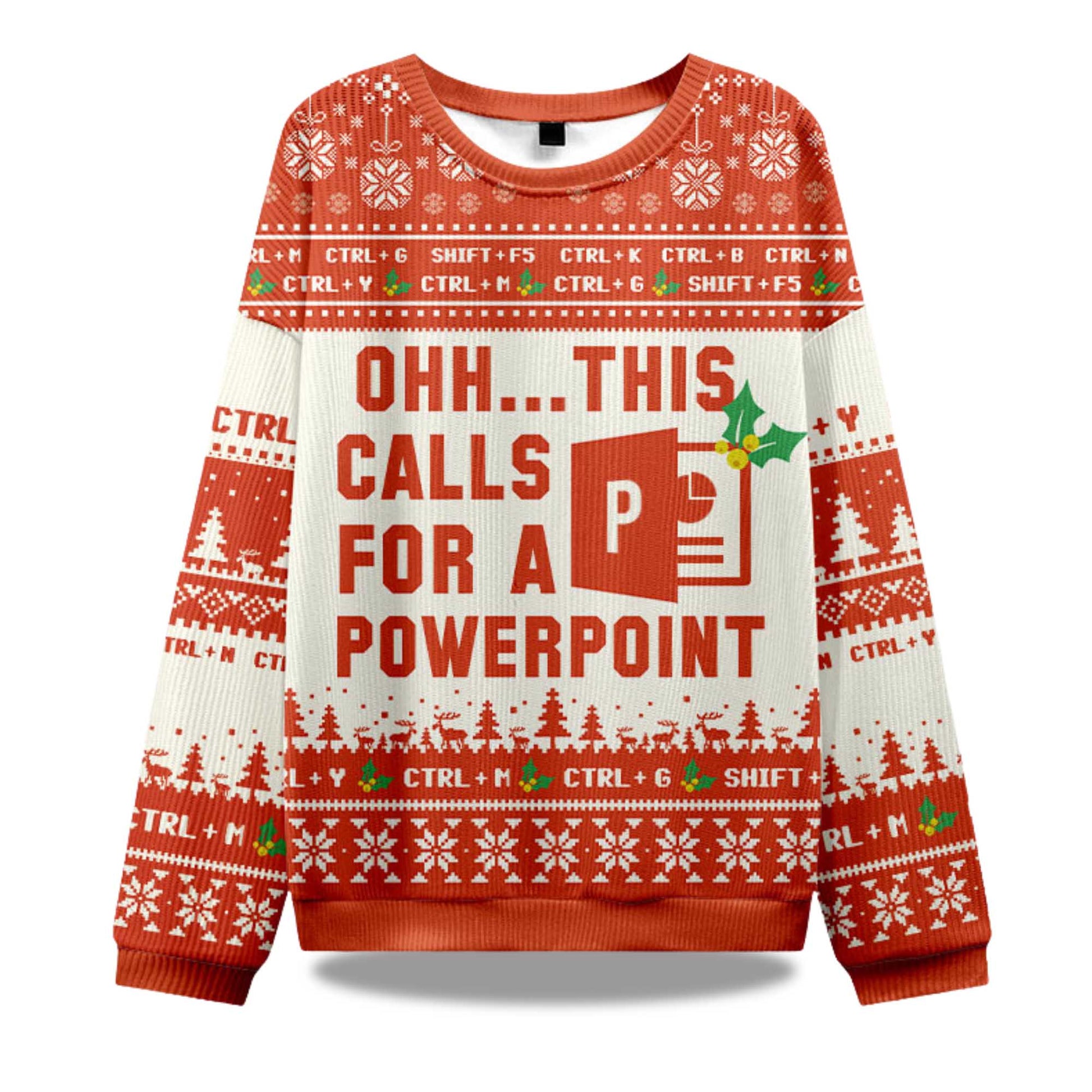 2026 Ohh This Calls for a Powerpoint Ugly Christmas Sweater Moonbestprint