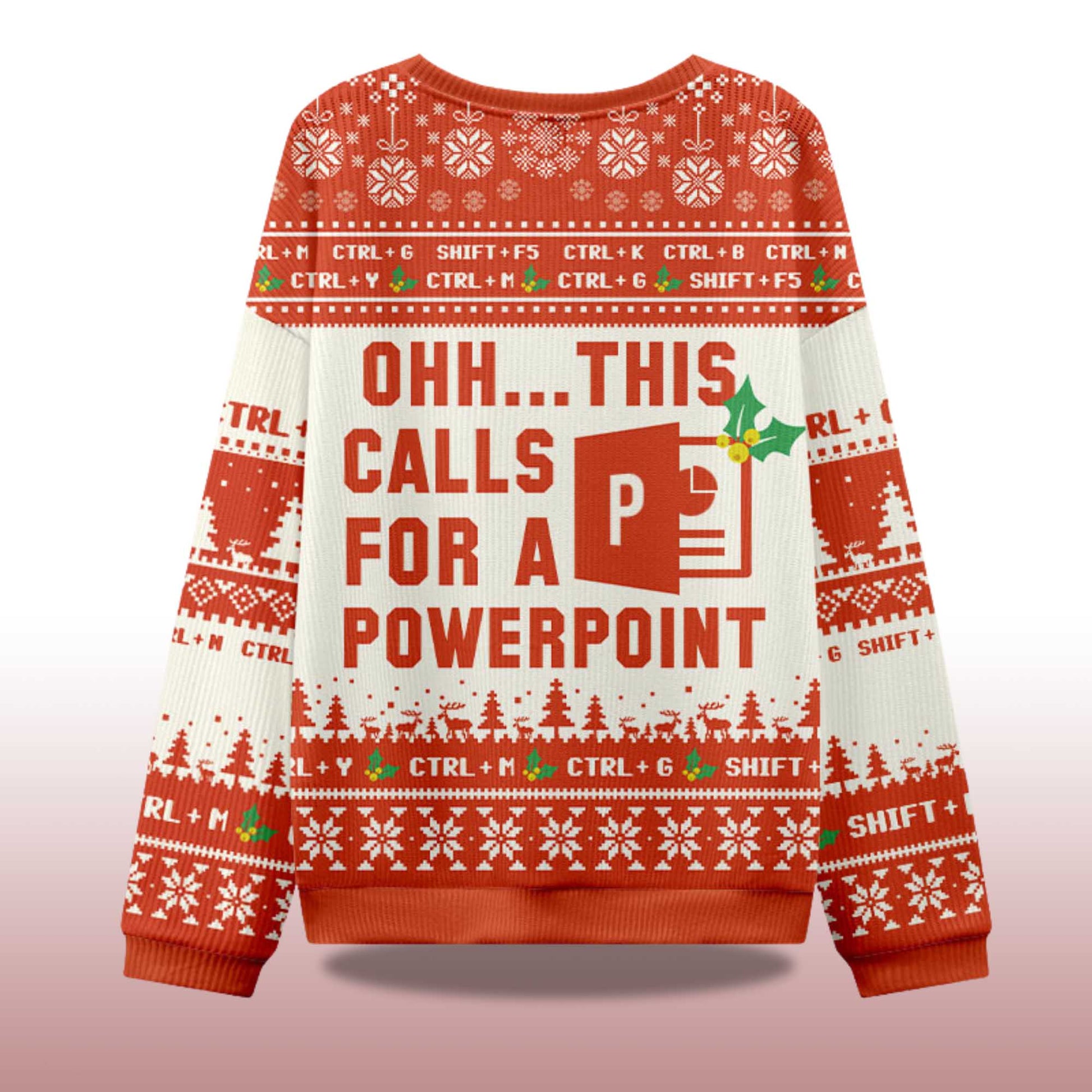 2026 Ohh This Calls for a Powerpoint Ugly Christmas Sweater Moonbestprint