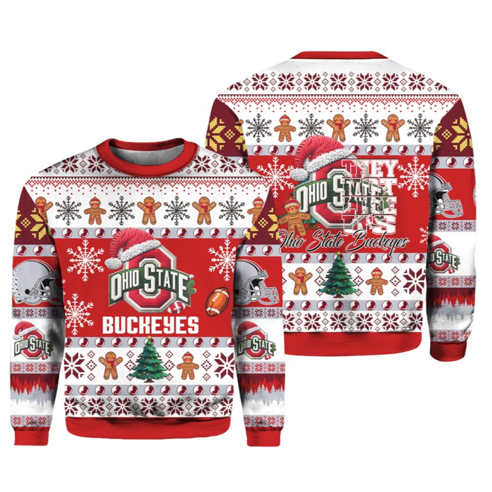 2026 Buckeyes They Not Like Us Ugly Christmas Sweater - Moonbestprint