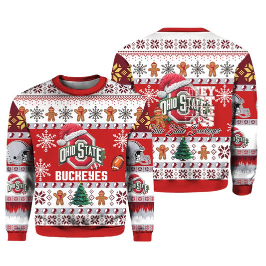 2026 Buckeyes They Not Like Us Ugly Christmas Sweater - Moonbestprint