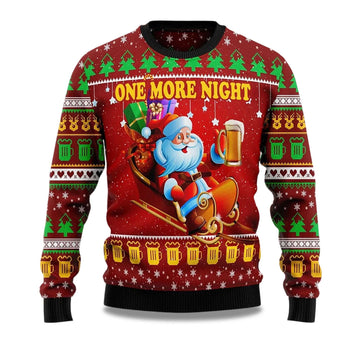 2026 One More Night Ugly Christmas Sweater Moonbestprint