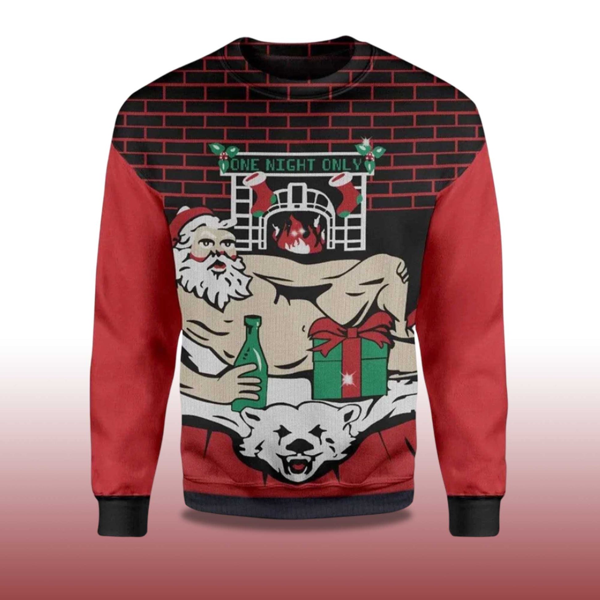 2026 One Night Only Ugly Christmas Sweater Moonbestprint