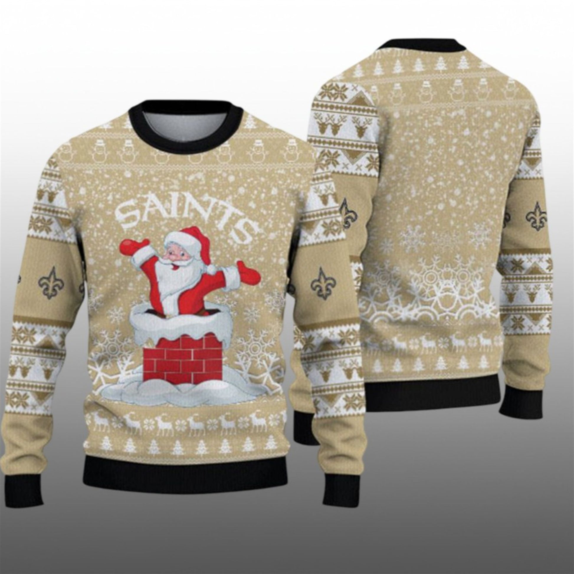 2026 Orleans Saints Santa Ugly Christmas Sweater - Moonbestprint