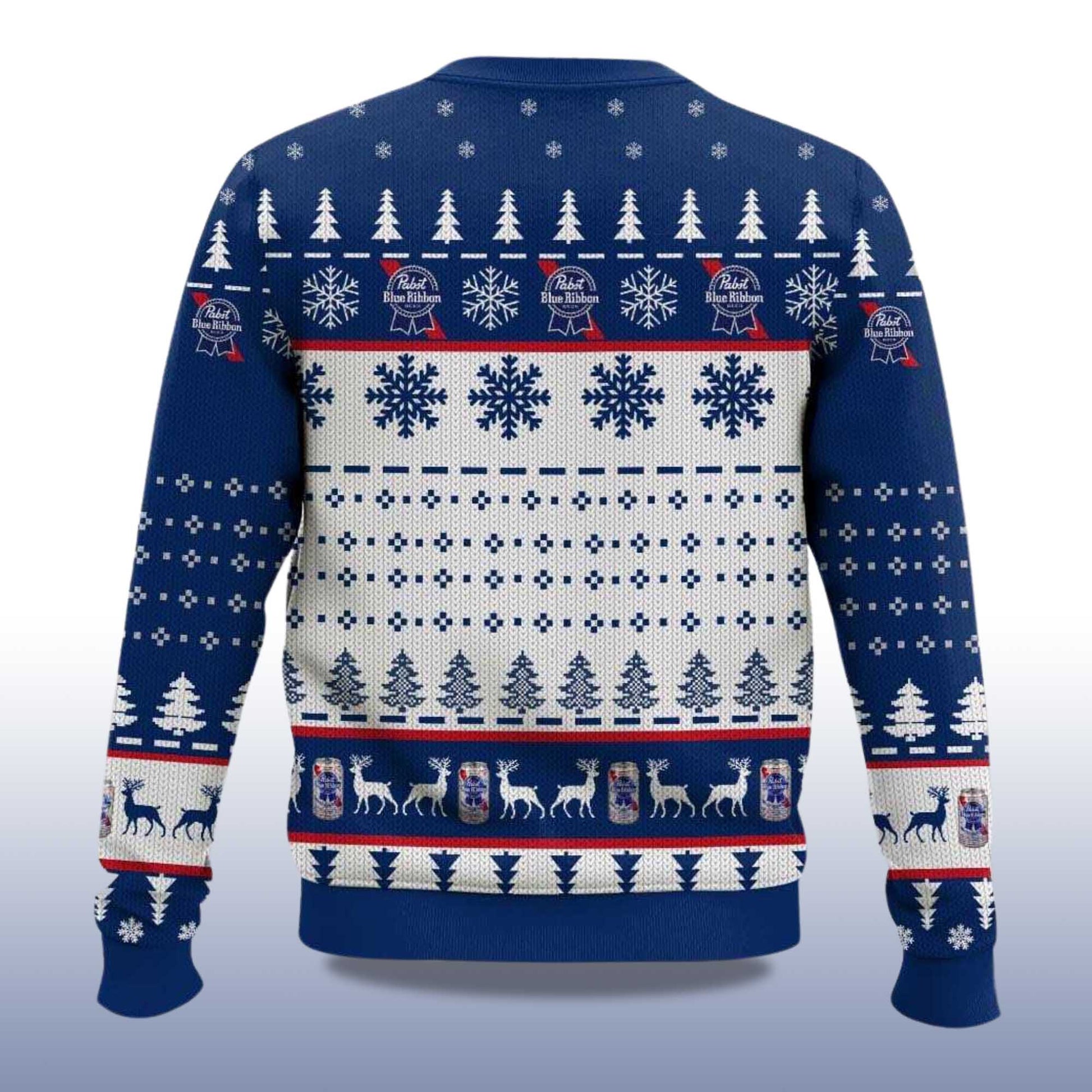 2026 Pabst Blue Ribbon Titties Christmas Ugly Sweater Moonbestprint