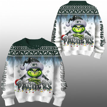 2026 Packers Grnch Season Christmas Ugly Sweater - Moonbestprint
