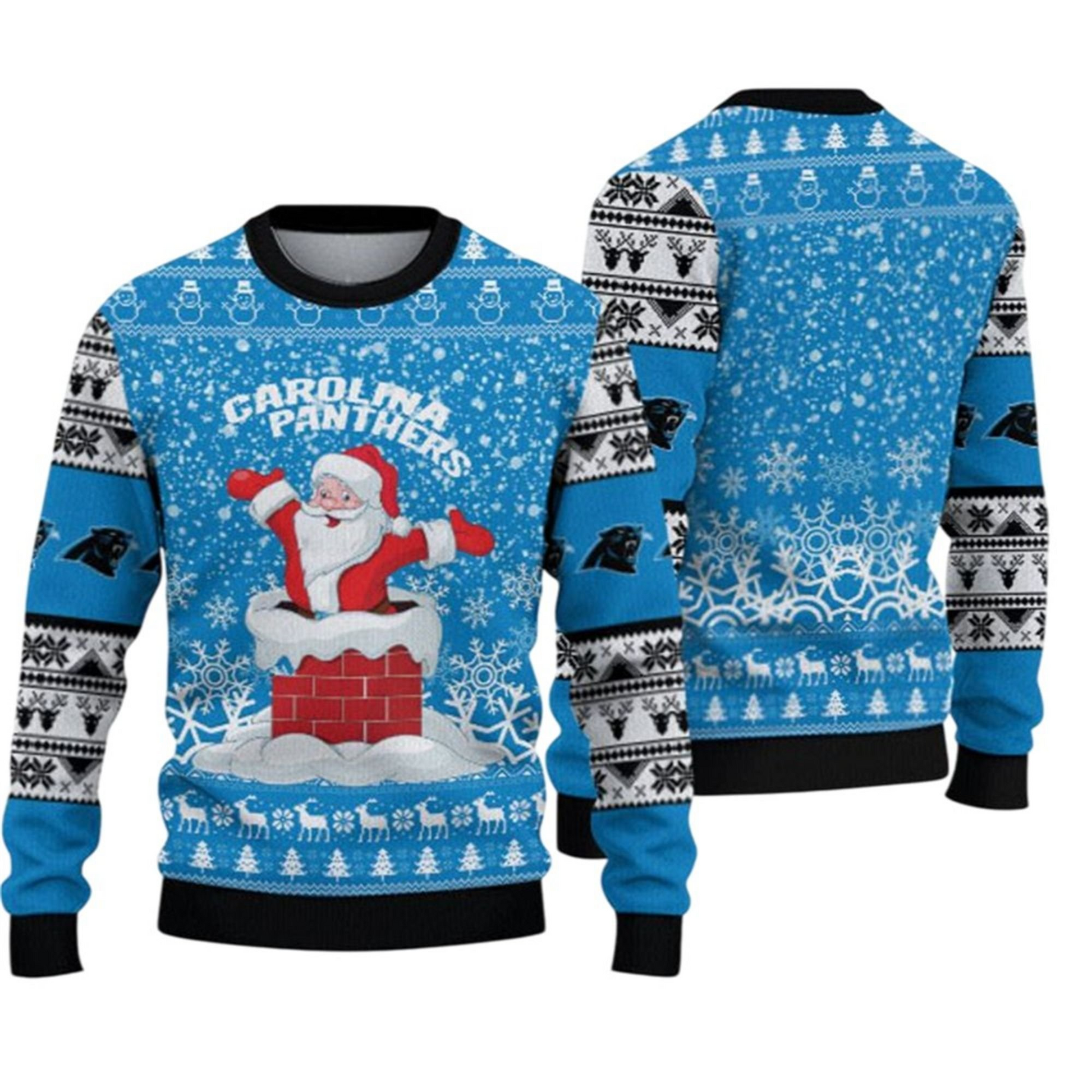 2025 Panthers Santa Ugly Christmas Sweater – Moonbestprint