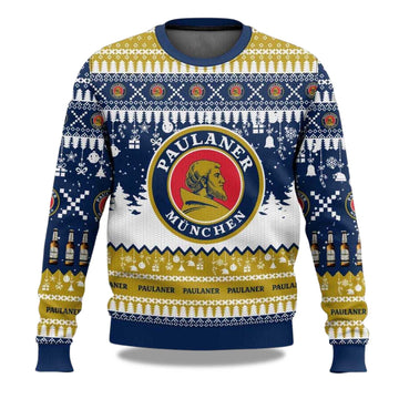 2026 Paulaner German Beer Christmas Ugly Sweater Moonbestprint