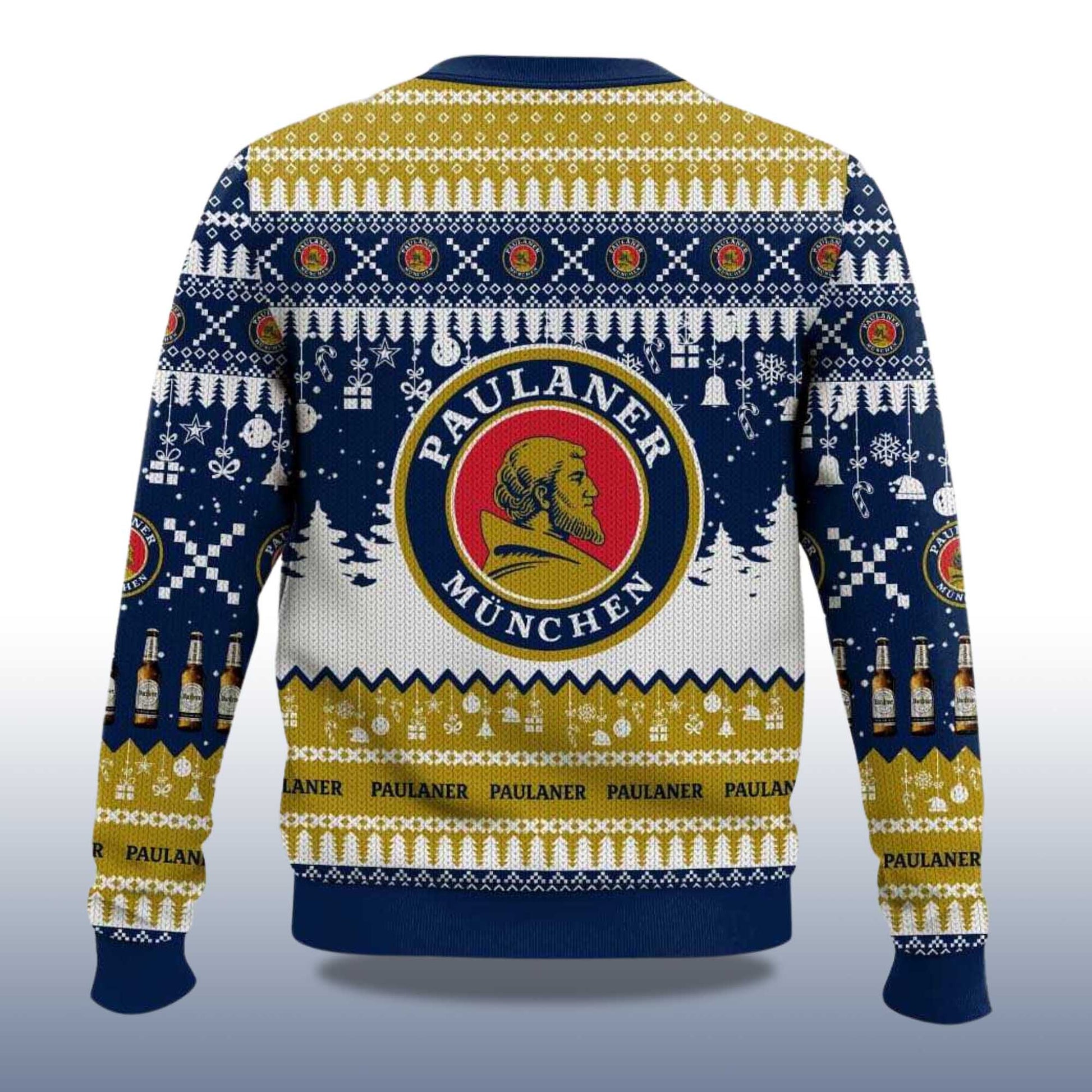 2026 Paulaner German Beer Christmas Ugly Sweater Moonbestprint