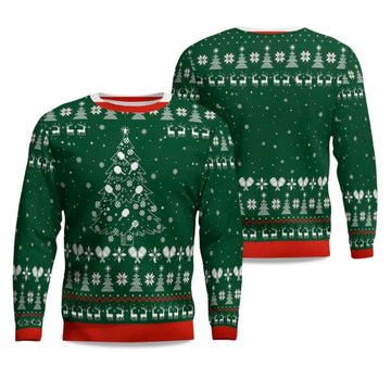 2026 Pickleball Christmas Tree Ugly Sweater Moonbestprint