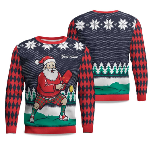 2026 Pickleball Santa Christmas Ugly Sweater Moonbestprint