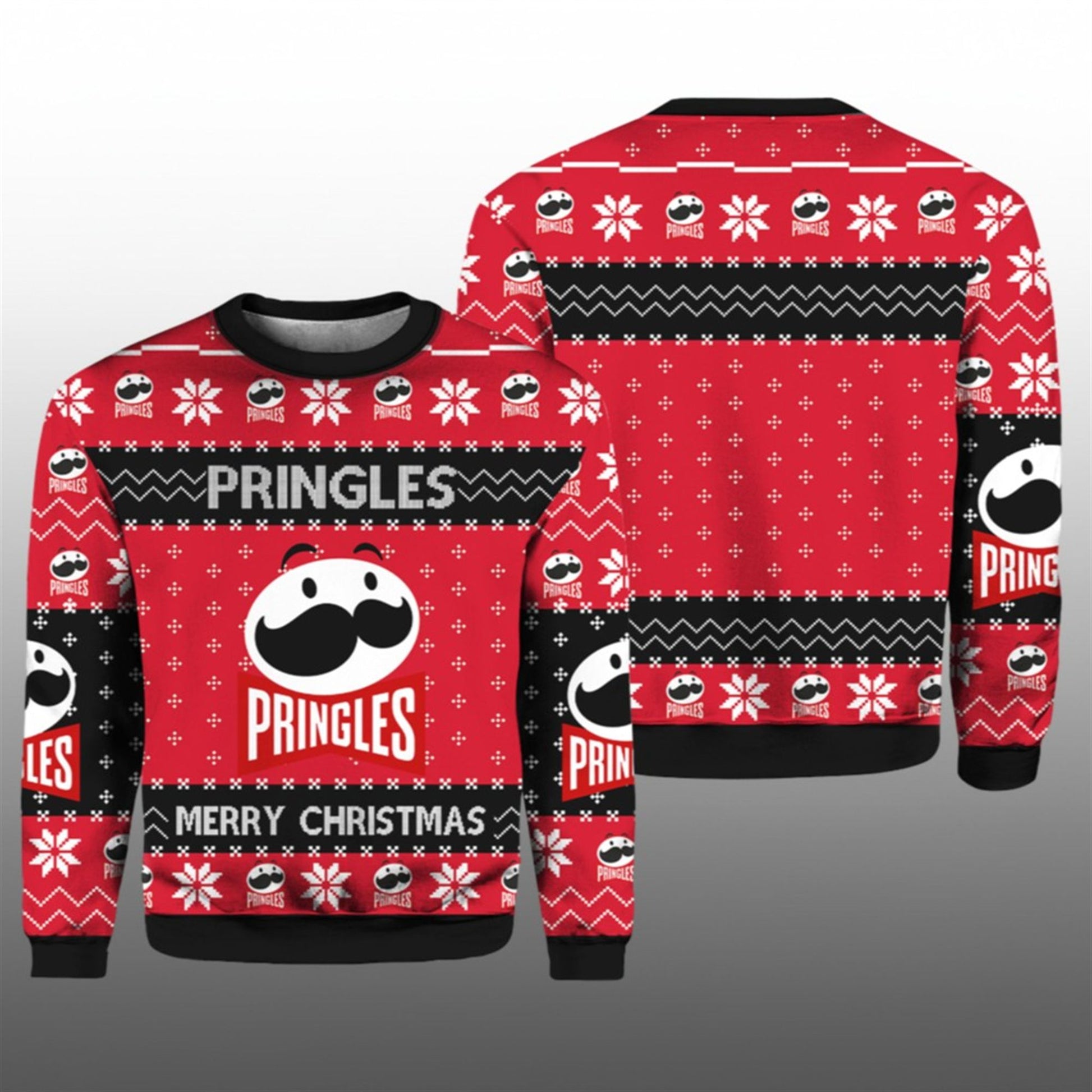 2026 Pringles Snack Brand Ugly Christmas Sweater - Moonbestprint