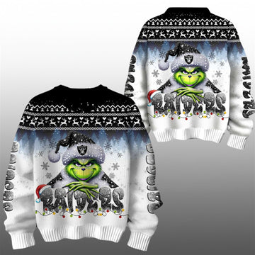 2026 Raiders Grnch Season Christmas Ugly Sweater - Moonbestprint