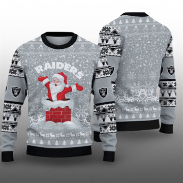 2026 Raiders Santa Ugly Christmas Sweater - Moonbestprint
