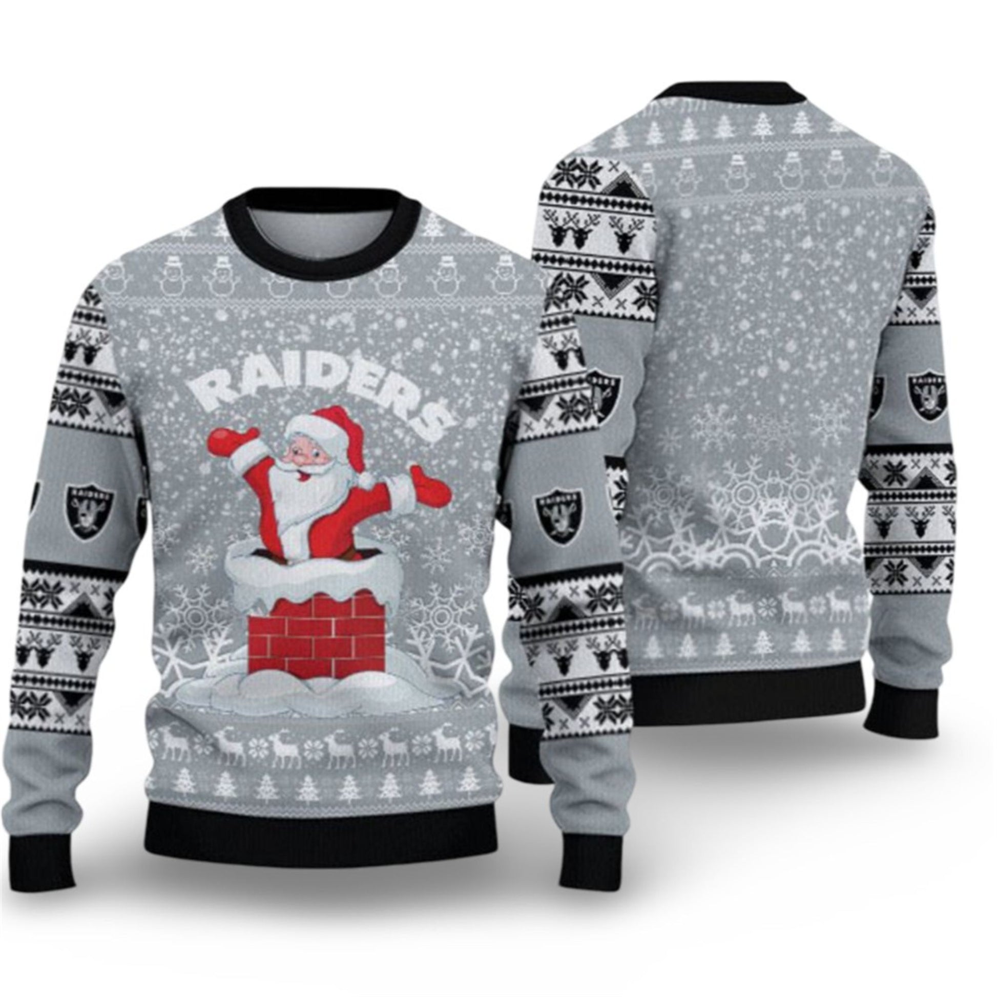2026 Raiders Santa Ugly Christmas Sweater - Moonbestprint