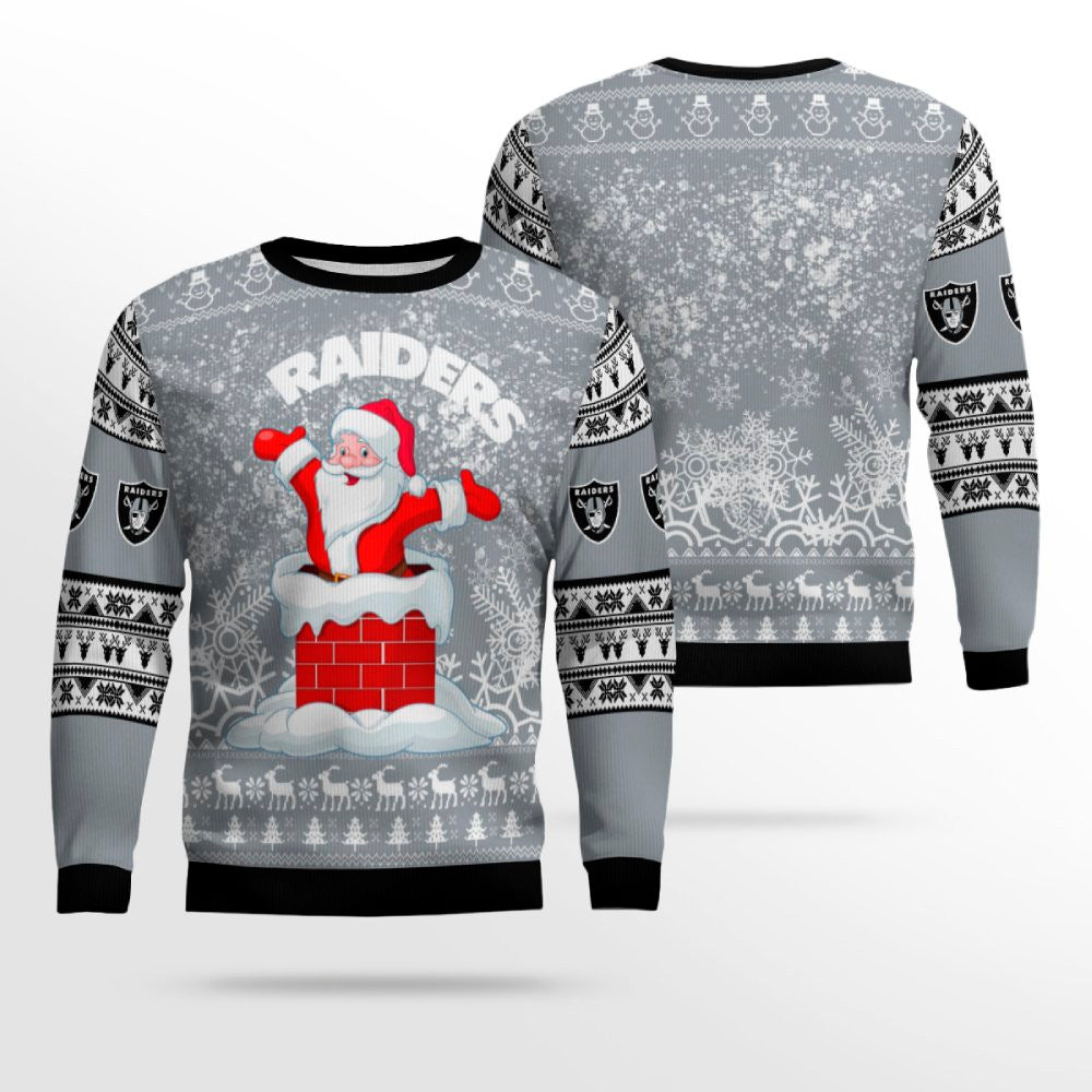 2025 Raiders Santa Ugly Christmas Sweater – Moonbestprint