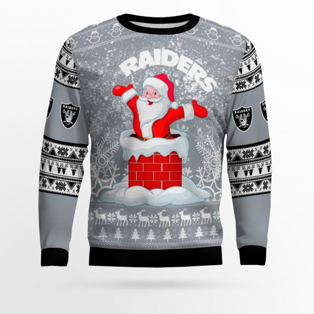 2025 Raiders Santa Ugly Christmas Sweater – Moonbestprint