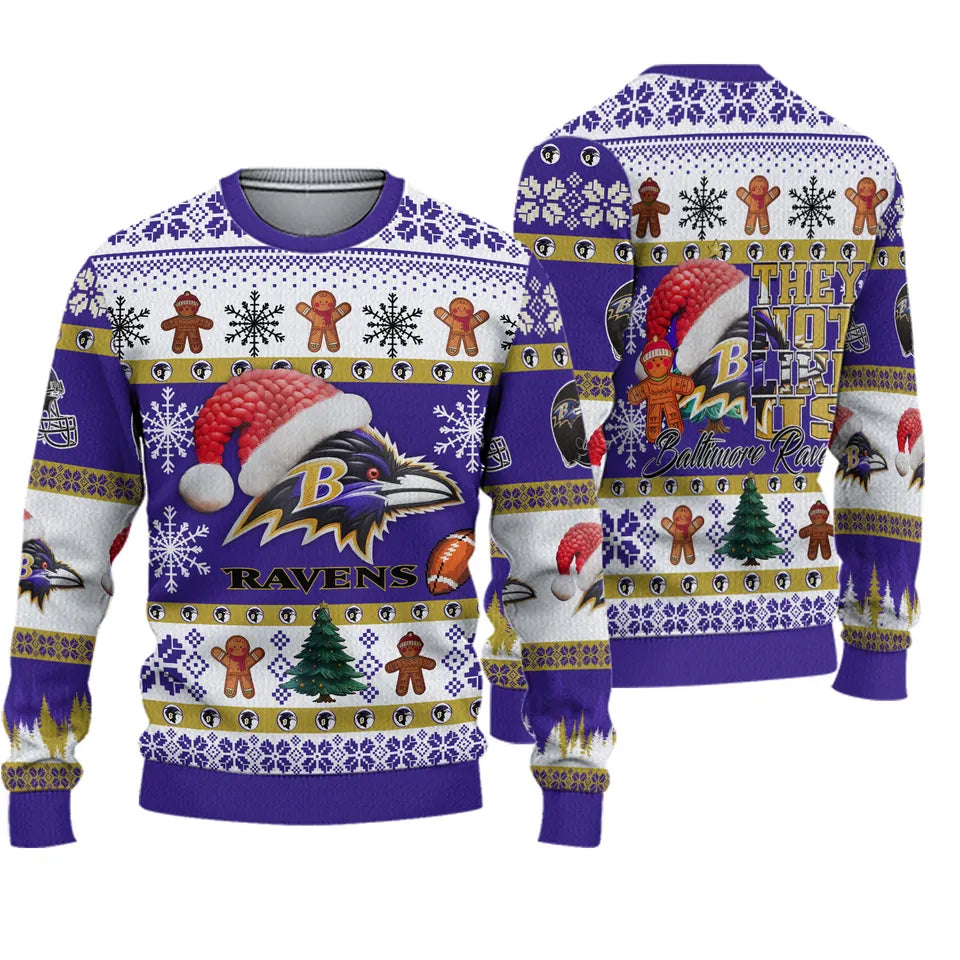 2025 Ravens Santa They Not Like Us Ugly Christmas Sweater – Moonbestprint