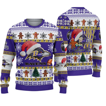 2025 Ravens Santa They Not Like Us Ugly Christmas Sweater – Moonbestprint