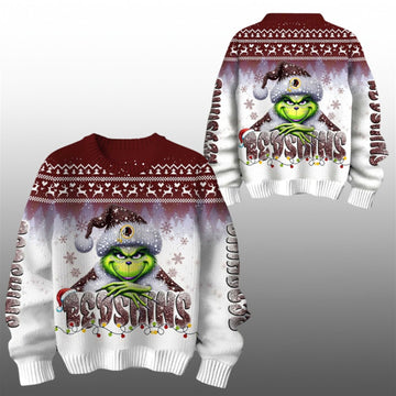2026 Redskins Grnch Season Christmas Ugly Sweater - Moonbestprint