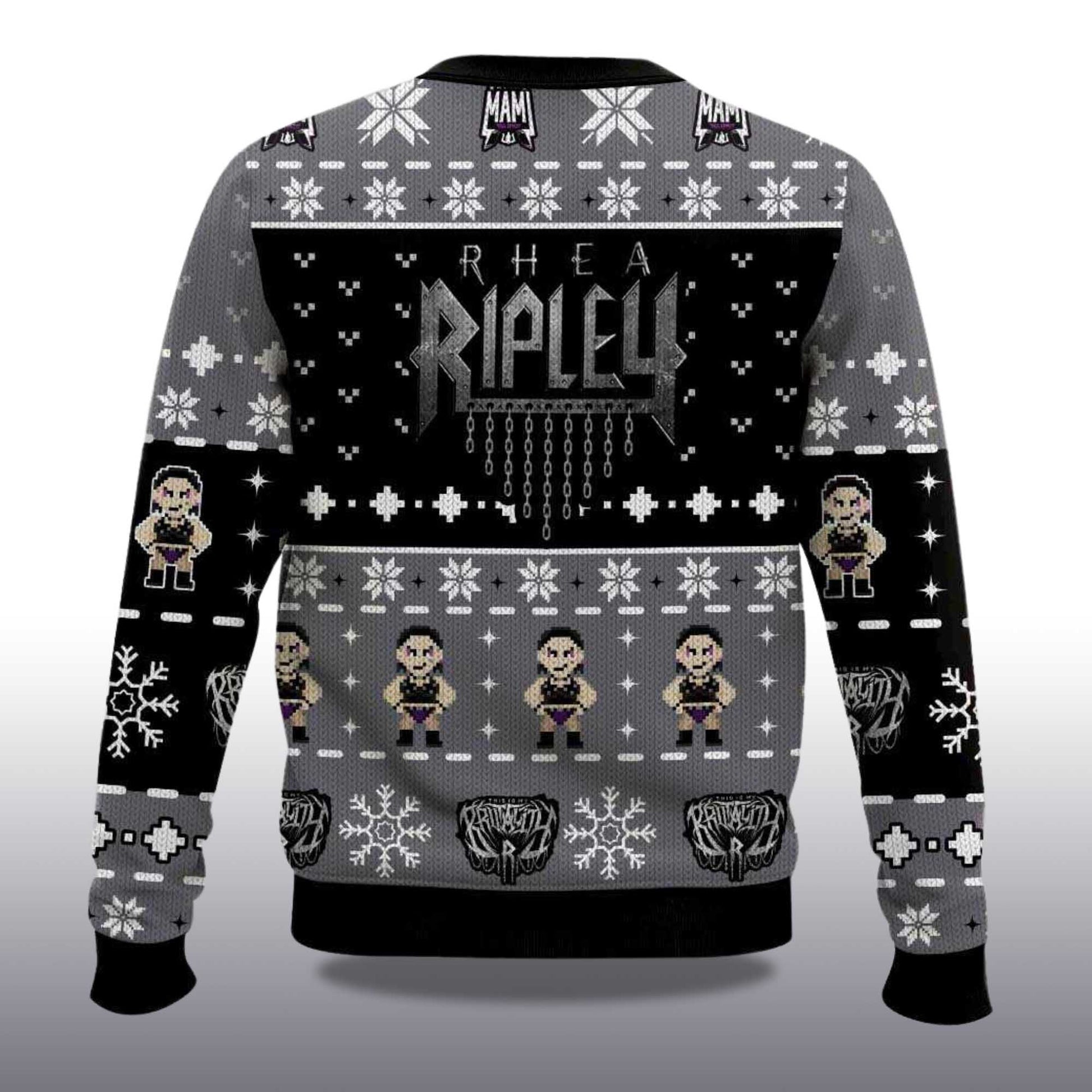 2026 Rhea Ripley Christmas Ugly Sweater Moonbestprint