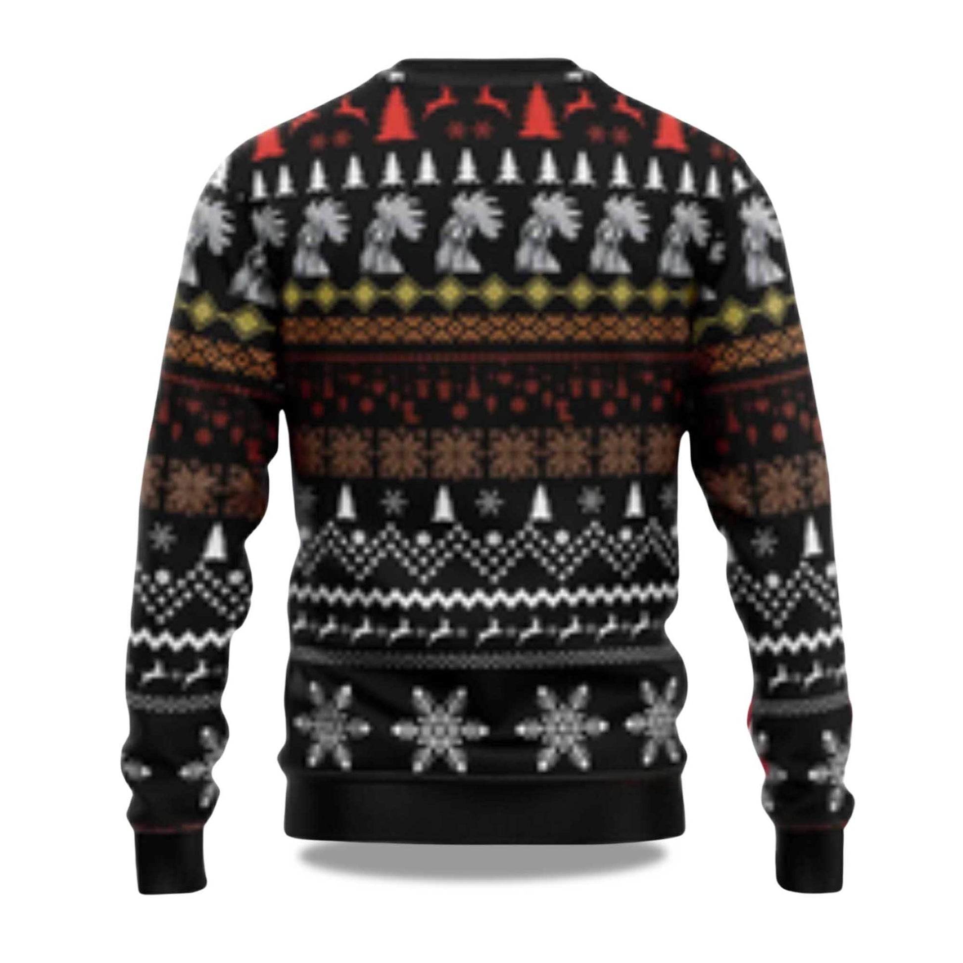 2026 Rooster Stop Looking at My Cock Christmas Sweater Moonbestprint