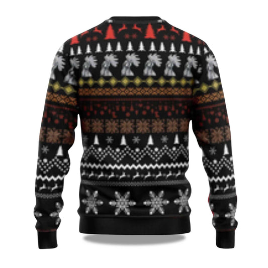 2026 Rooster Stop Looking at My Cock Christmas Sweater Moonbestprint