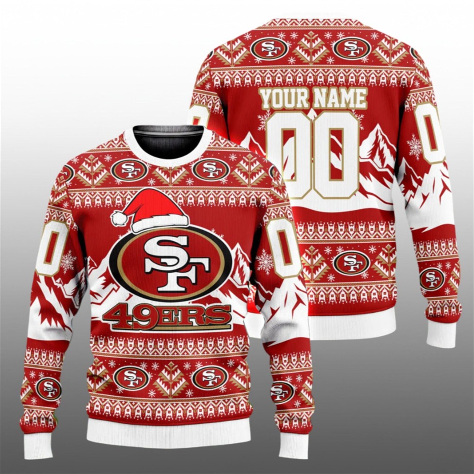2026 SF 49ers Custom Ugly Christmas Sweater - Moonbestprint