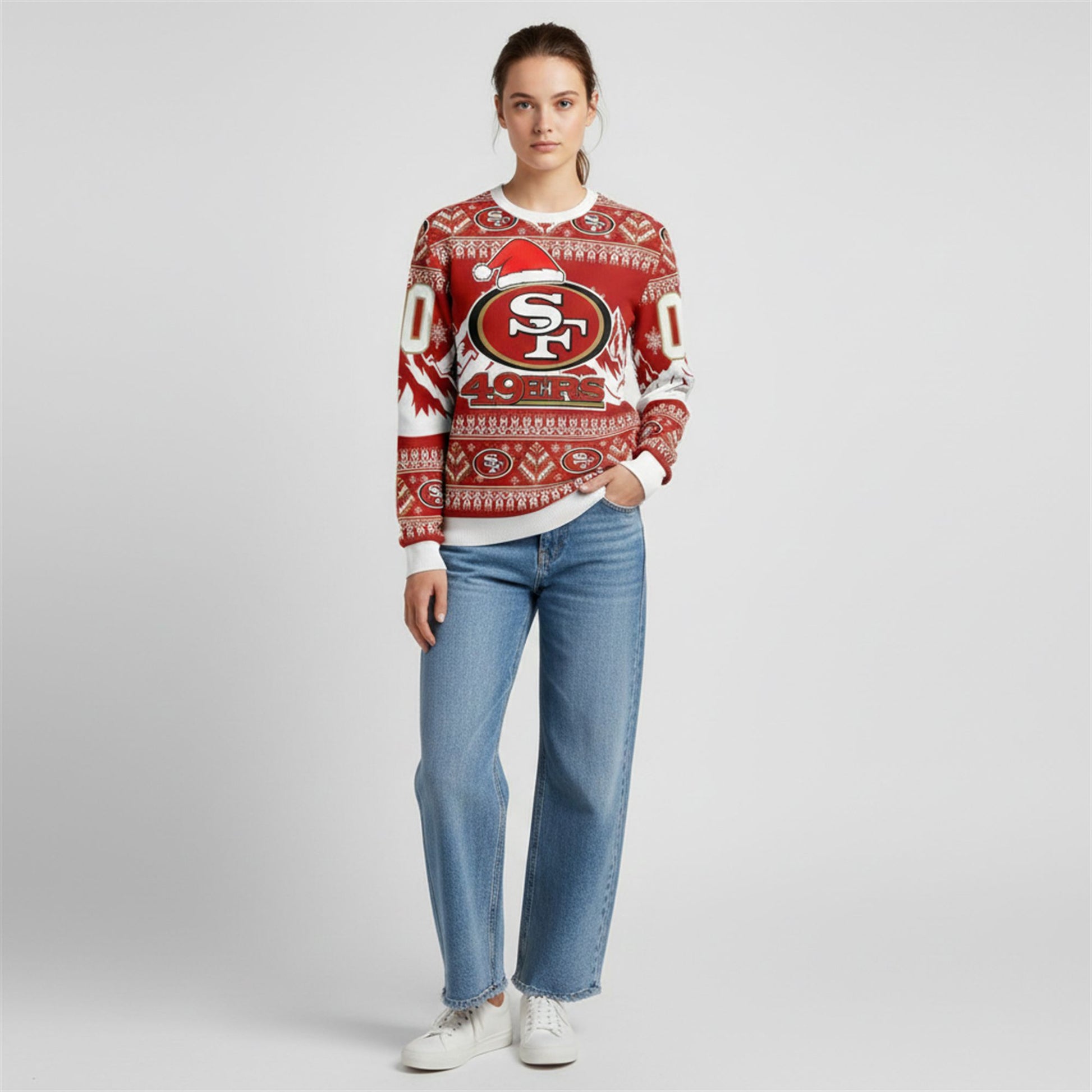 2026 SF 49ers Custom Ugly Christmas Sweater - Moonbestprint