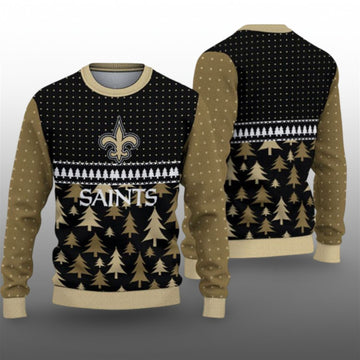 2026 Saints Festive Holiday Ugly Christmas Sweater - Moonbestprint