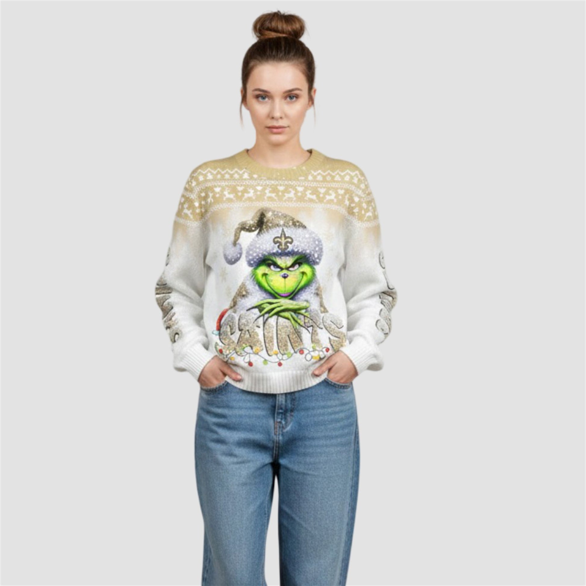 2026 Saints Grnch Season Christmas Ugly Sweater - Moonbestprint