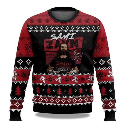 2026 Sami Zayn Christmas Ugly Sweater Moonbestprint
