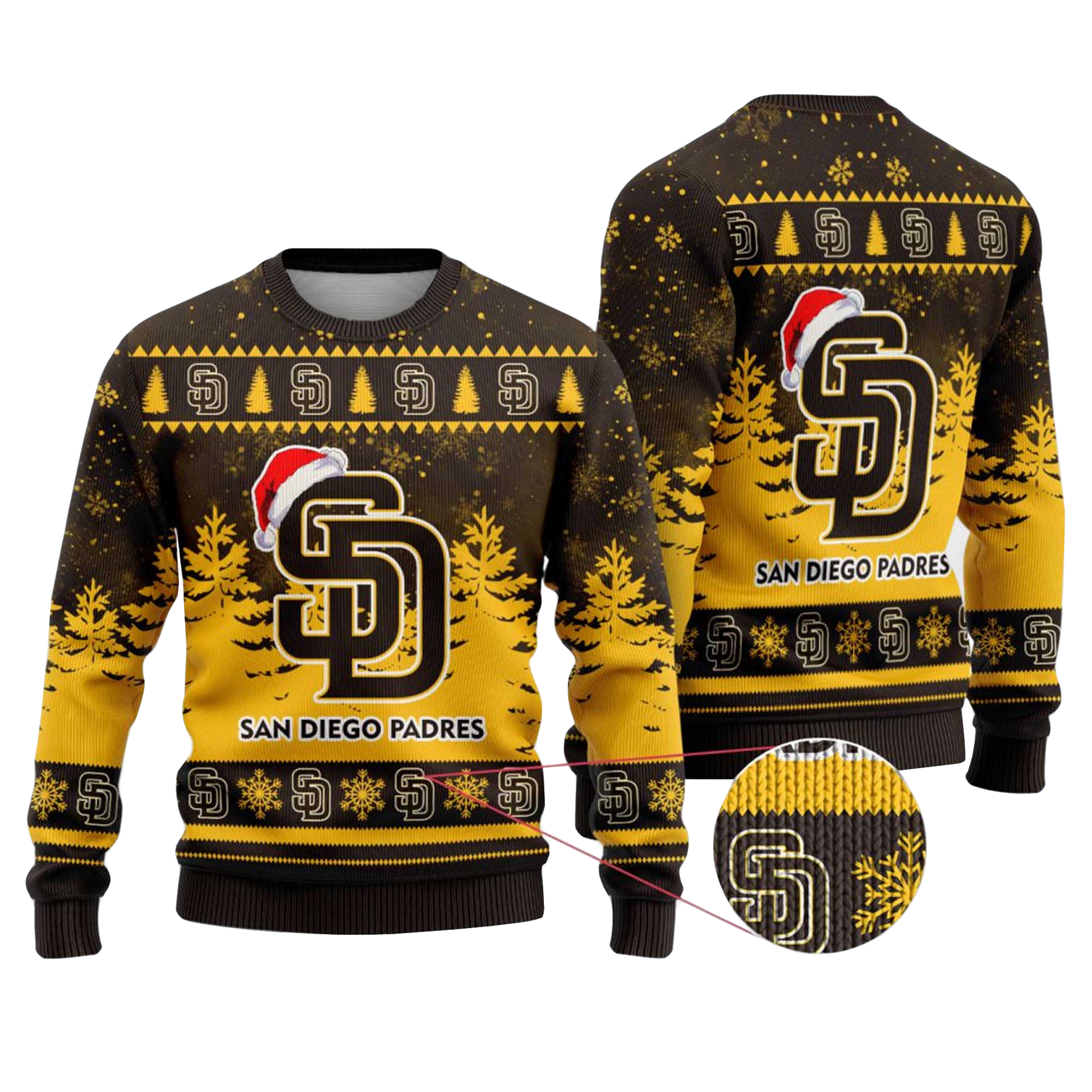 2025 San Diego Padres Snowflakes Christmas Ugly Sweater – Moonbestprint